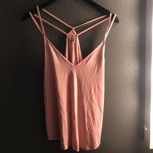 Pink Crossed on Back Top